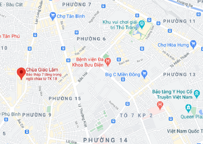 chùa Giác Lâm Sài Gòn - cách di chuyển