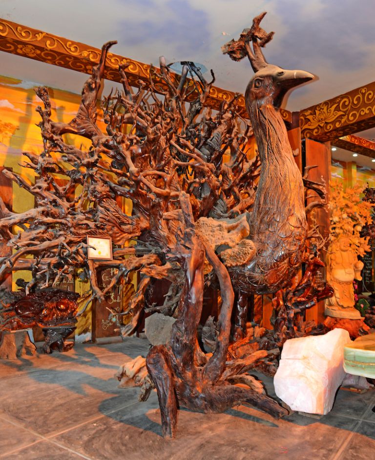 Khổng Tước Vương bằng gỗ Sao lớn nhất Việt Nam