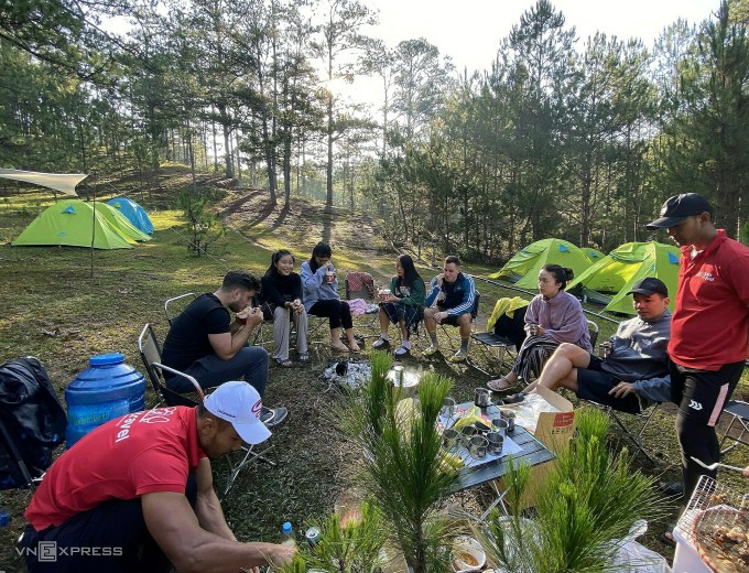 Bidoup Núi Bà là một trong những vị trí cắm trại được yêu thích. Ảnh: Thanh Hằng