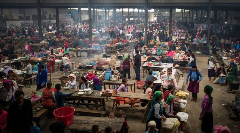 Một khu chợ nổi tiếng ở Mèo Vạc, Hà Giang