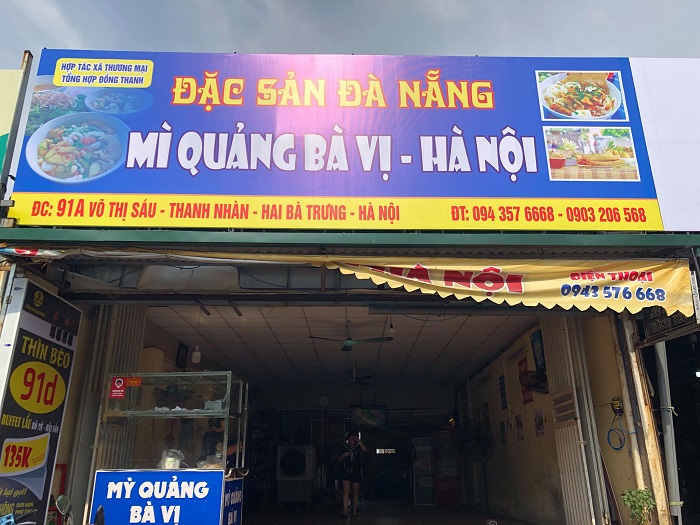 Mì Quảng Bà Vị là một trong những quán mì Quảng ngon ở Đà Nẵng 