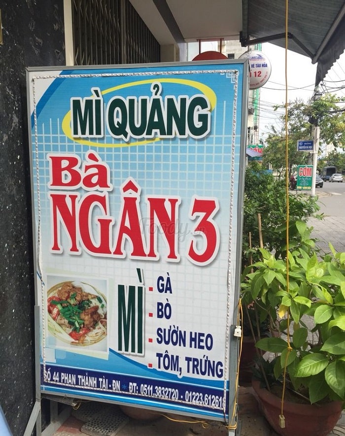 Mì Quảng Bà Ngân - quán mì Quảng ngon ở Đà Nẵng 
