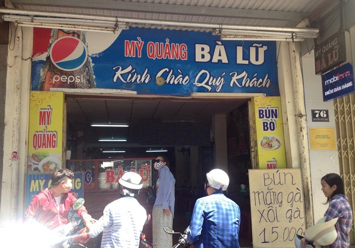 Mì Quảng Bà Lữ là một trong những quán mì Quảng ngon ở Đà Nẵng 