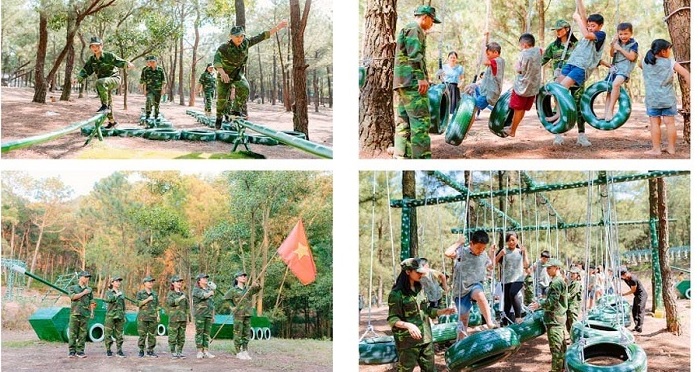 Thao trường quân đội tại khu du lịch sinh thái Thiên Phú Lâm với các hoạt động thú vị 