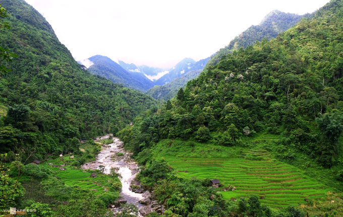 Phong cảnh xanh mát vào mùa hè ở xã Nậm Cang, huyện Sa Pa, tỉnh Lào Cai. Ảnh: Hương Chi
