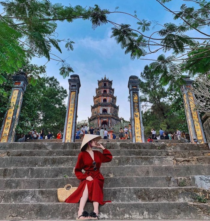 Chùa Thiên Mụ - địa điểm chụp ảnh đẹp ở Huế