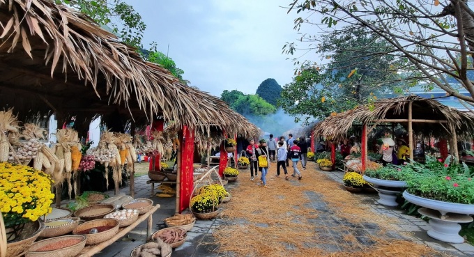 Không gian chợ Tết tại Phong Nha - Kẻ Bàng. Ảnh: TTDL Phong Nha - Kẻ Bàng.