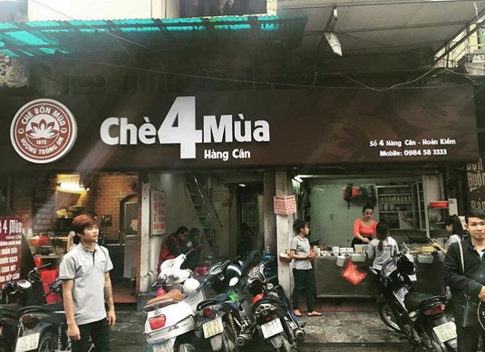 Quán chè Bốn Mùa phố Hàng Cân - những quán chè ngon ở Hà Nội