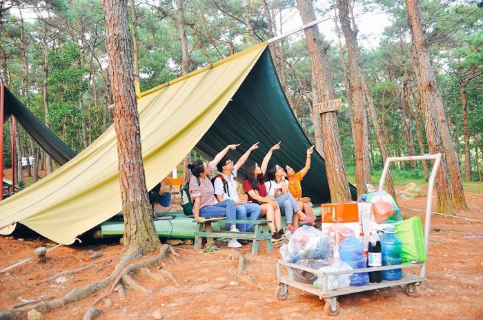cắm trại tại khu du lịch Bản Rõm Sóc Sơn