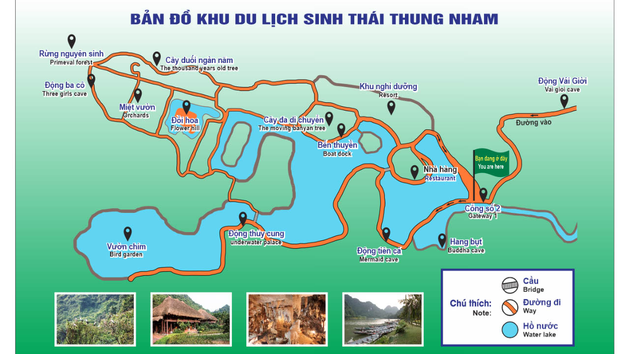 Bản đồ du lịch sinh thái Thung Nham