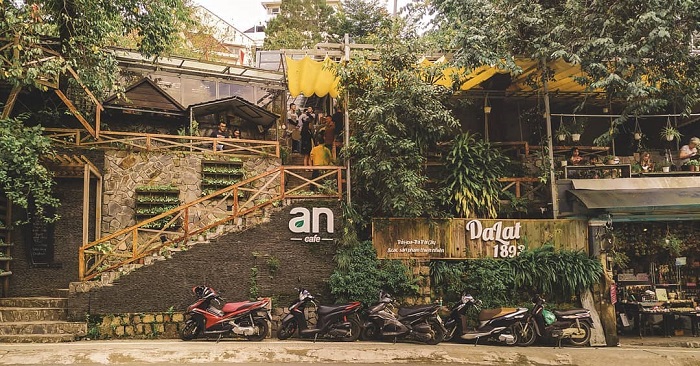 quán cafe cho cặp đôi ở Đà Lạt - An Cafe xanh mát