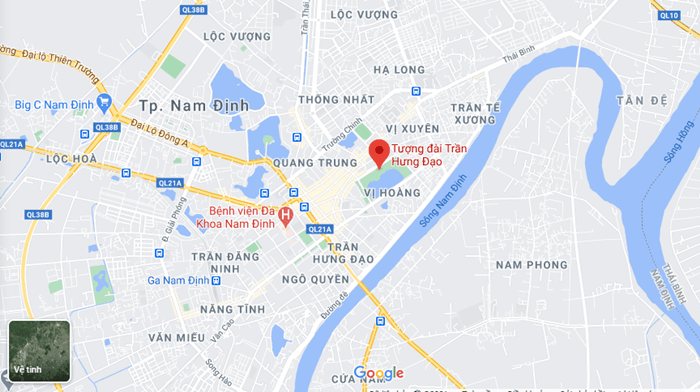 Di chuyển đến tượng đài Trần Hưng Đạo Nam Định như thế nào?