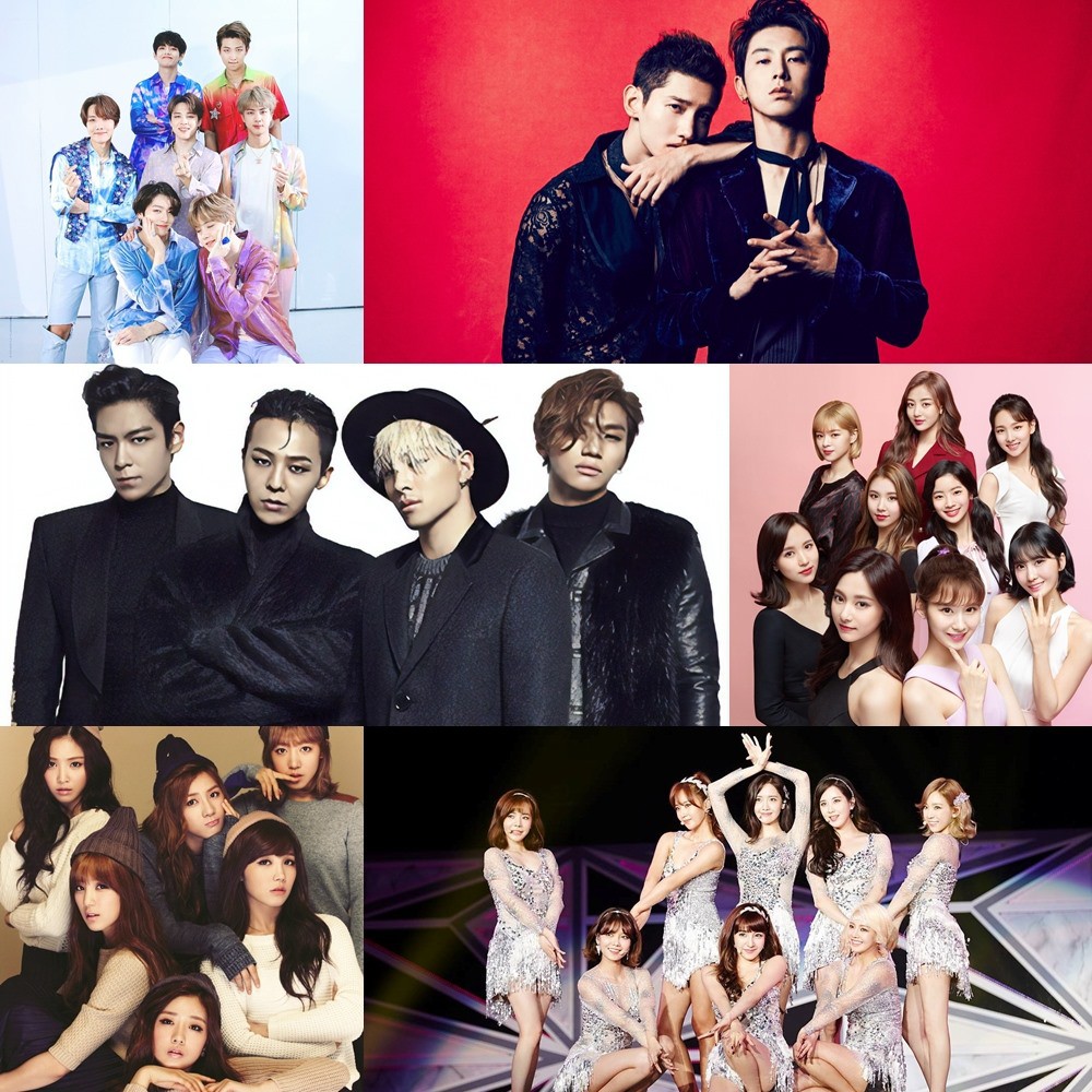 Những nhóm nhạc Kpop có độ nhận diện cao hoặc fandom mạnh do Knet bình chọn
