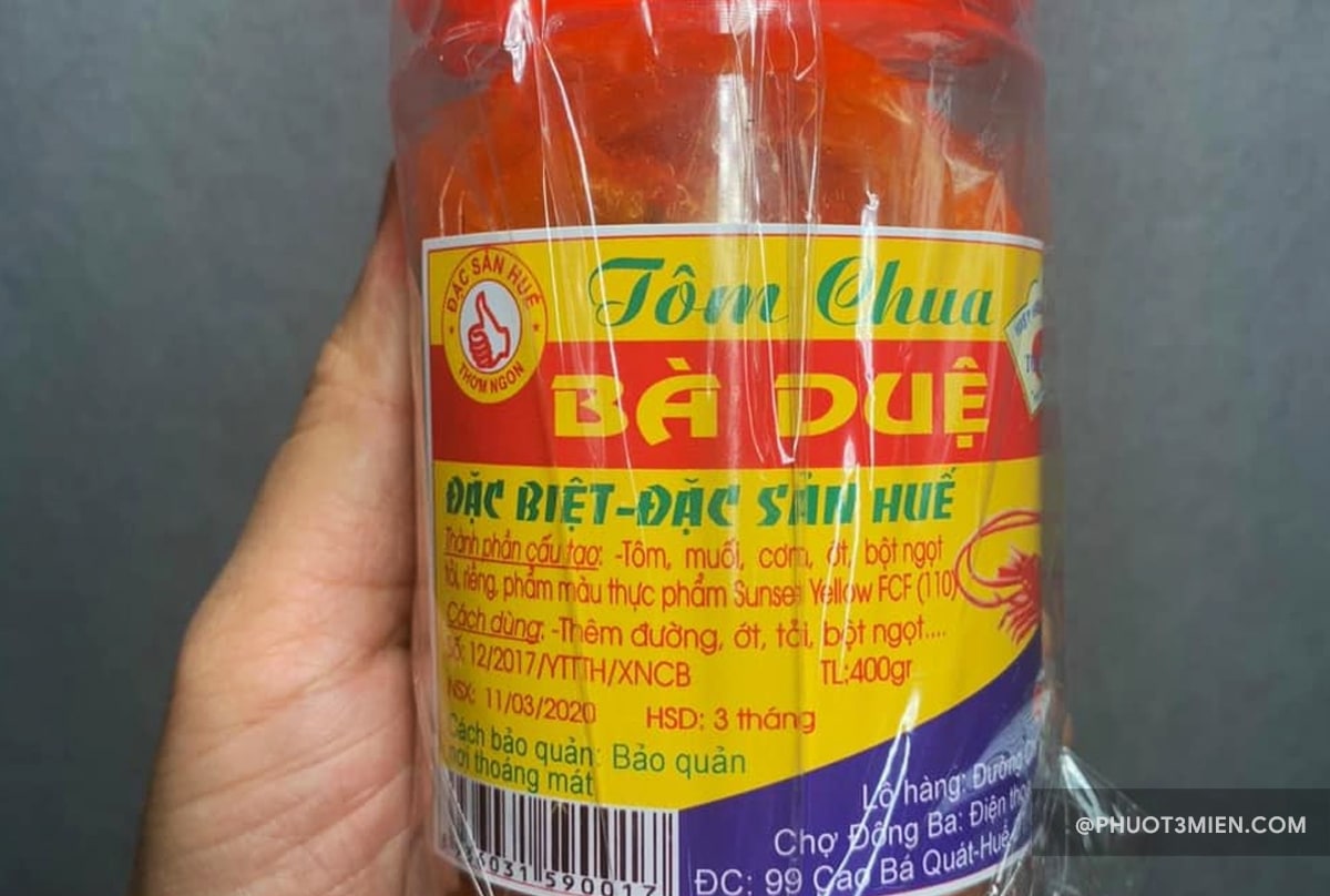 tôm chua - đặc sản huế