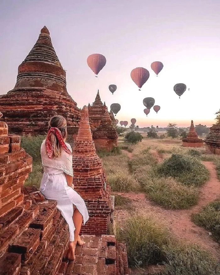 Bagan là địa điểm ngắm khinh khí cầu đẹp trên thế giới
