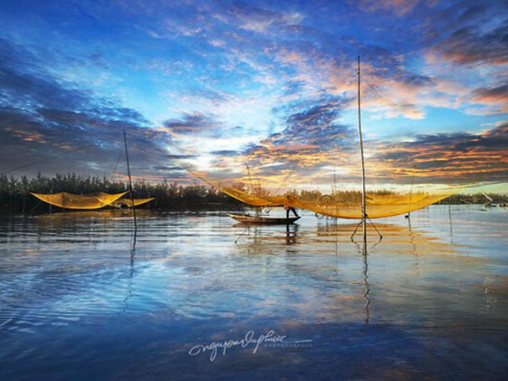 Những hình ảnh tuyệt đẹp về cảnh đánh bắt cá ở biển Cửa Đại, Hội An