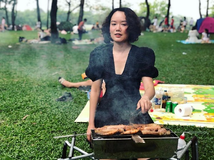 tiệc nướng BBQ - hoạt động dã ngoại công viên Yên Sở nên thử