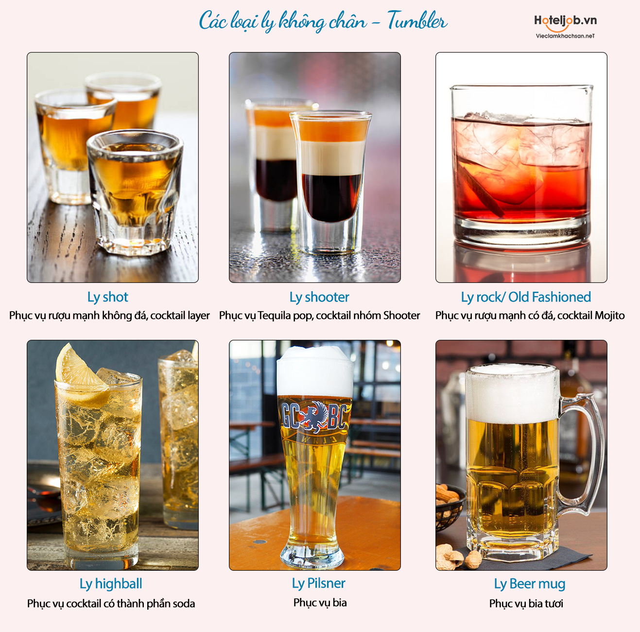 các loại ly cocktail