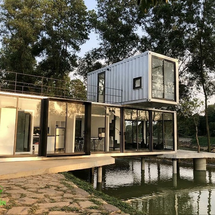 Pond Villa Nhà Ao là homestay container đẹp ở Hà Nội